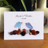 Love Birds Personalized Couple Name Sea Glass Framed Art - Seaglass Card - 6" X 8" - image 1