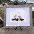 Love Birds Personalized Couple Name Sea Glass Framed Art - image 3