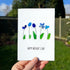 Happy Mother's Day Flower Bouquet Sea Glass Framed Art - Seaglass Card - 8" X 6" - image 1