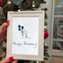 Happy Birthday Bouquet & Bird Sea Glass Framed Art - image 5