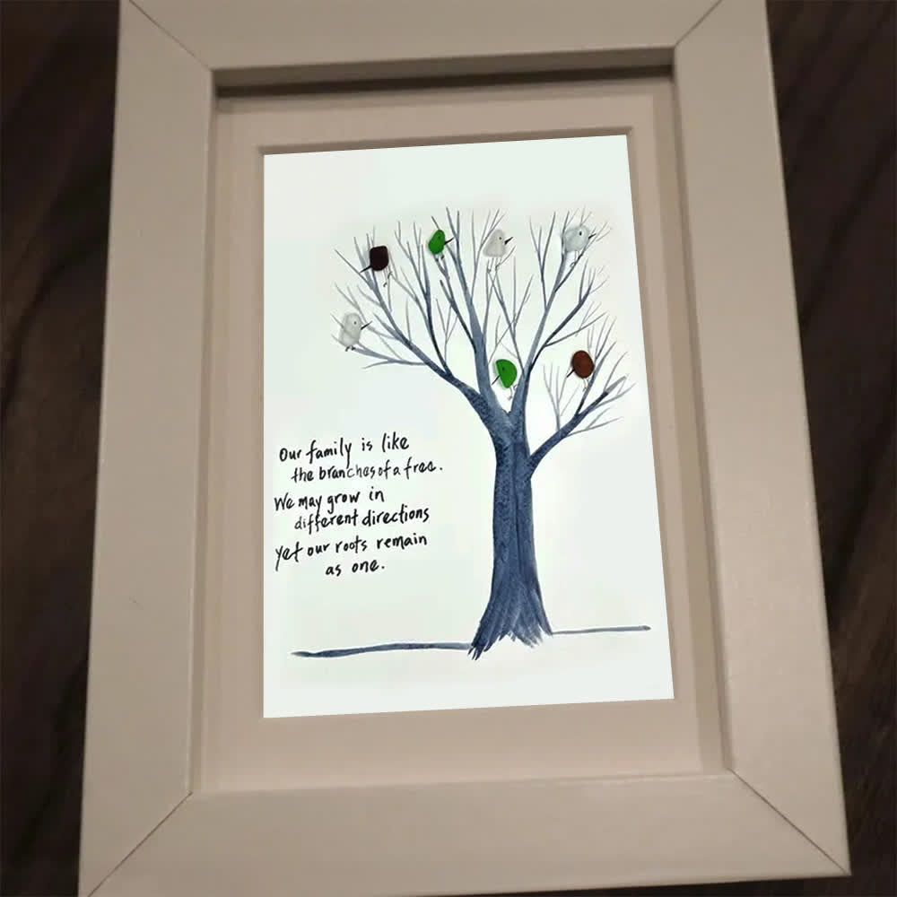 Family Tree Sea Glass Framed Art - image 9