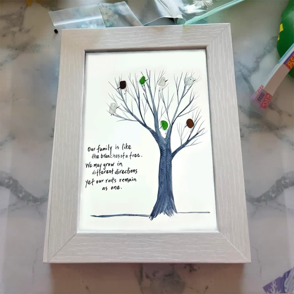 Family Tree Sea Glass Framed Art - image 6