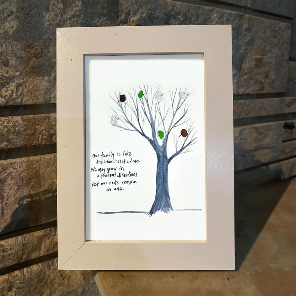 Family Tree Sea Glass Framed Art - image 5