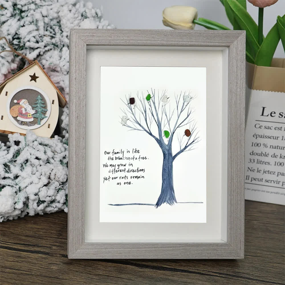 Family Tree Sea Glass Framed Art - image 0