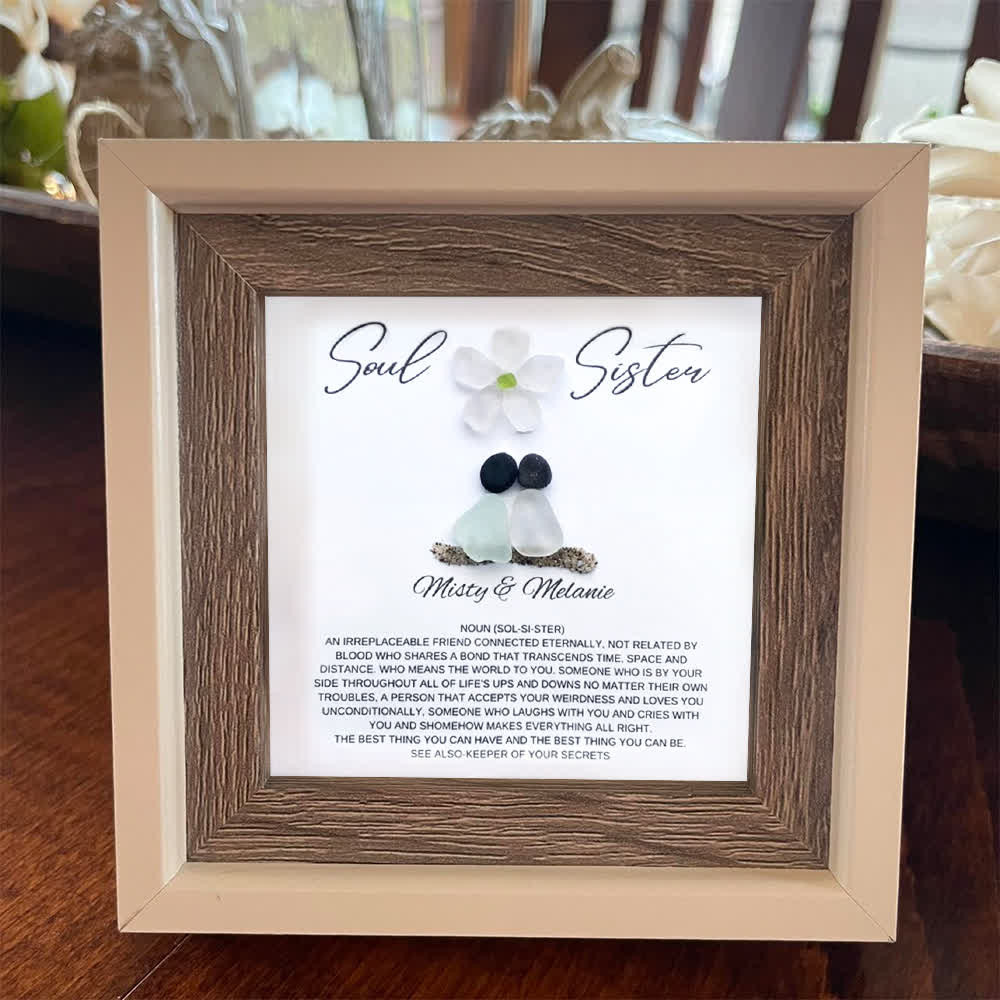 Custom Name Soul Sister Definition Sea Glass Framed Art - image 5
