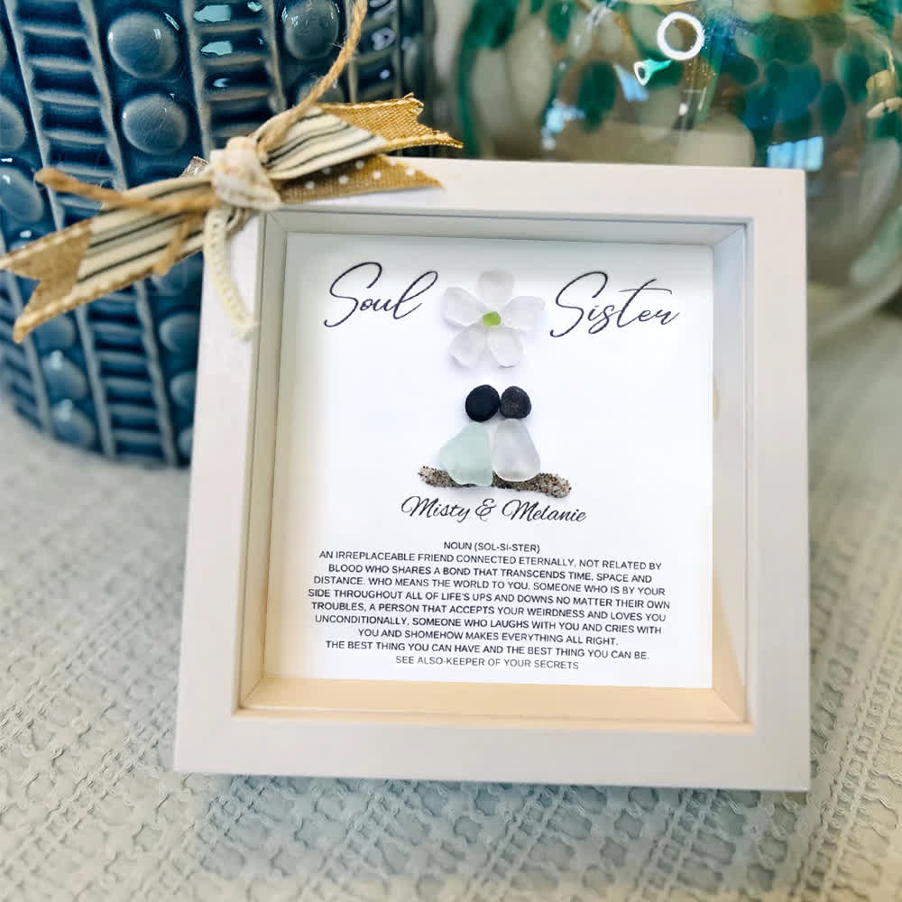 Custom Name Soul Sister Definition Sea Glass Framed Art - image 6