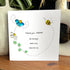 Mothe's Love Bee & Flowers Sea Glass Framed Art For Mom - Seaglass Card - 8" X 8" - image 1