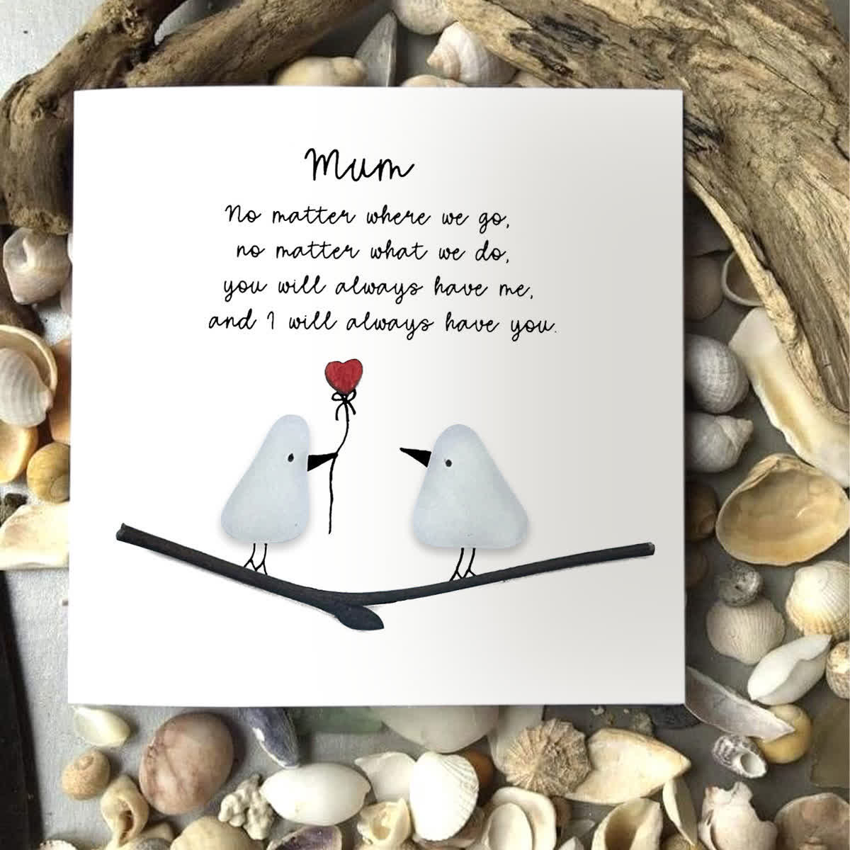 "Mum: Always Have You" Birds Sea Glass Framed Art - image 3