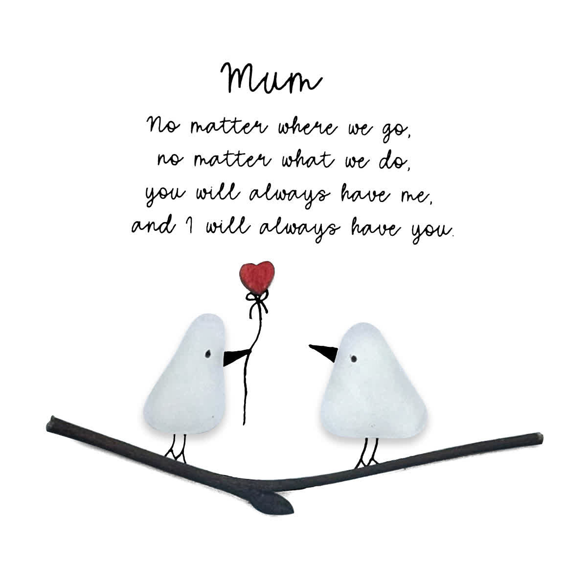 "Mum: Always Have You" Birds Sea Glass Framed Art - image 2