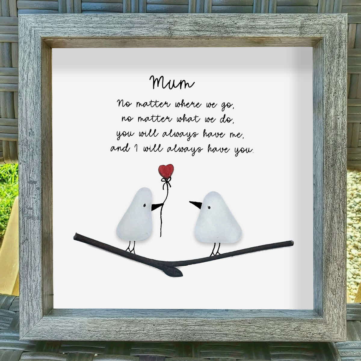"Mum: Always Have You" Birds Sea Glass Framed Art - image 4