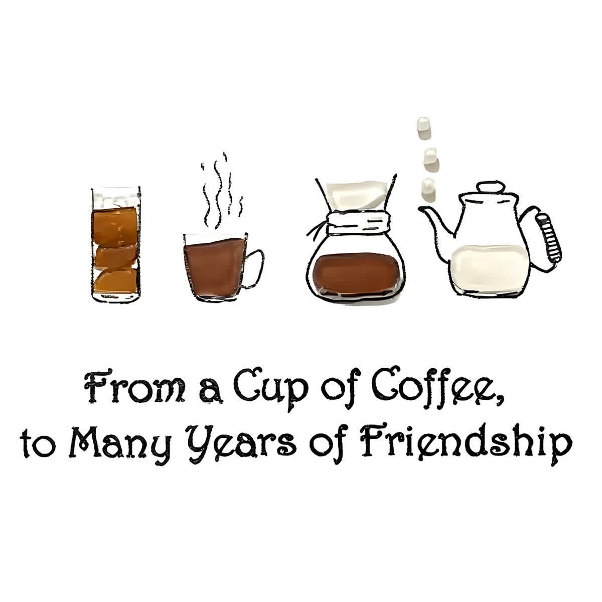Cherished Friendship & Warm Coffee Sea Glass Framed Art - image 2