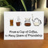 Cherished Friendship & Warm Coffee Sea Glass Framed Art - Seaglass Card - 6" X 8" - image 1