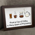 Cherished Friendship & Warm Coffee Sea Glass Framed Art - image 0