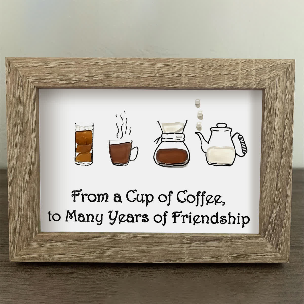Cherished Friendship & Warm Coffee Sea Glass Framed Art - image 11