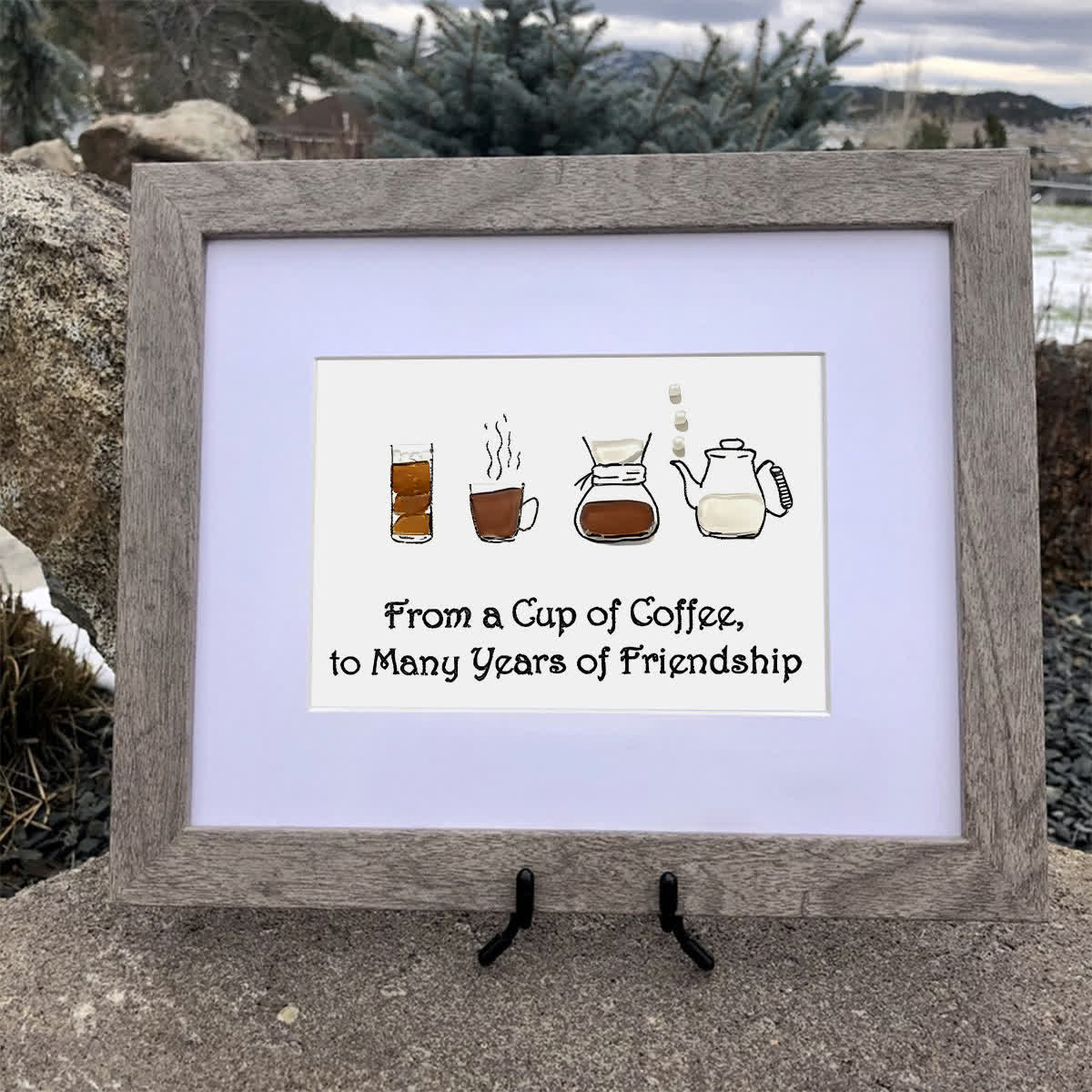 Cherished Friendship & Warm Coffee Sea Glass Framed Art - image 10