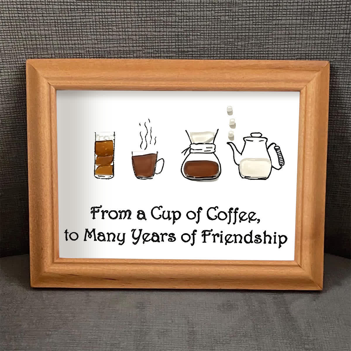 Cherished Friendship & Warm Coffee Sea Glass Framed Art - image 4