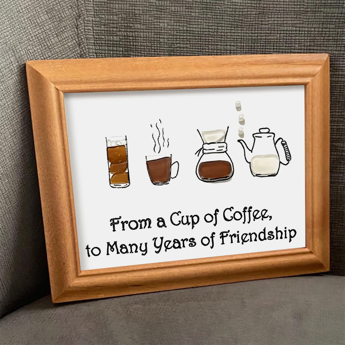 Cherished Friendship & Warm Coffee Sea Glass Framed Art - image 5