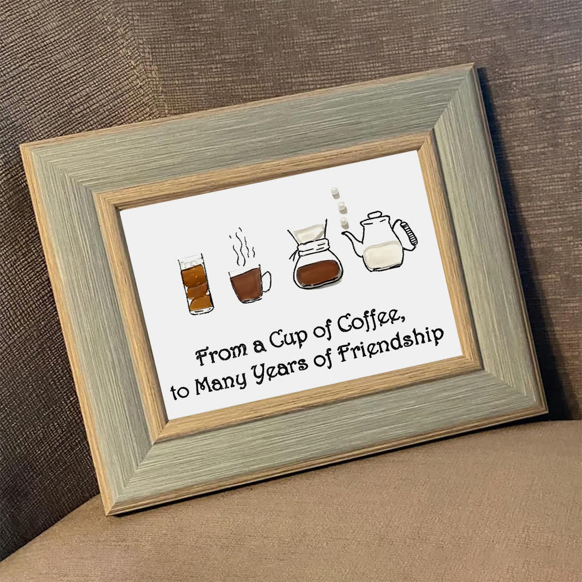 Cherished Friendship & Warm Coffee Sea Glass Framed Art - image 6