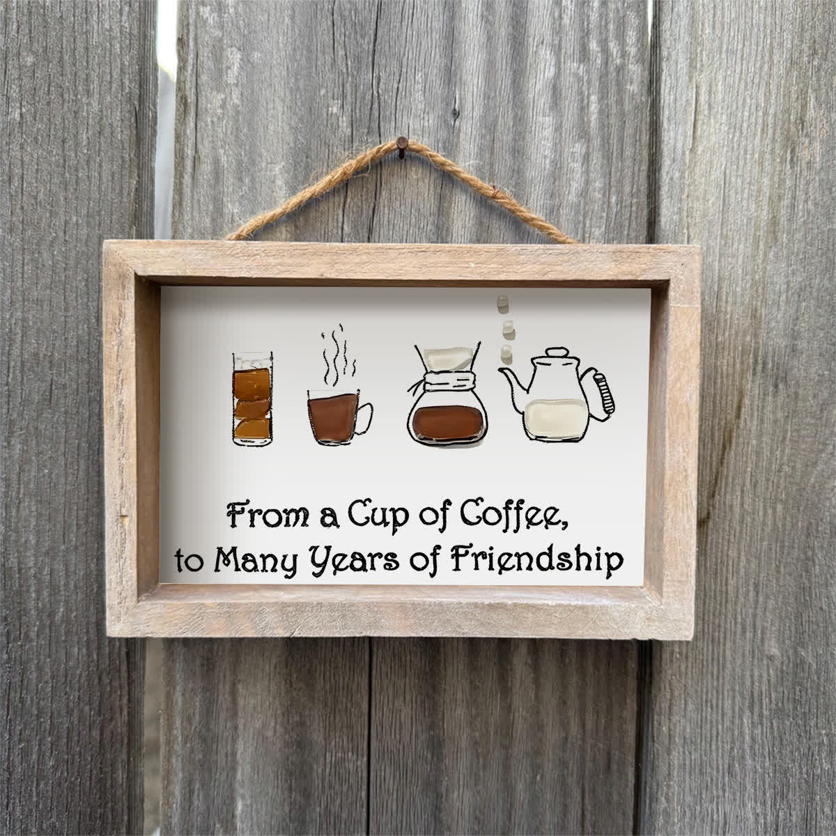Cherished Friendship & Warm Coffee Sea Glass Framed Art - image 12
