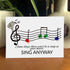 Music & Bird "Sing Anyway" Sea Glass Framed Art - Seaglass Card - 6" X 8" - image 1