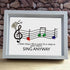 Music & Bird "Sing Anyway" Sea Glass Framed Art - image 0
