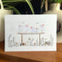 Chicken Family Farmhouse Sea Glass Framed Art - Seaglass Card - 6" X 8" - image 1