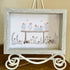 Chicken Family Farmhouse Sea Glass Framed Art - image 0