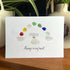 "Always in my heart" Rainbow Dog Memorial Sea Glass Framed Art - Seaglass Card - 6" X 8" - image 1