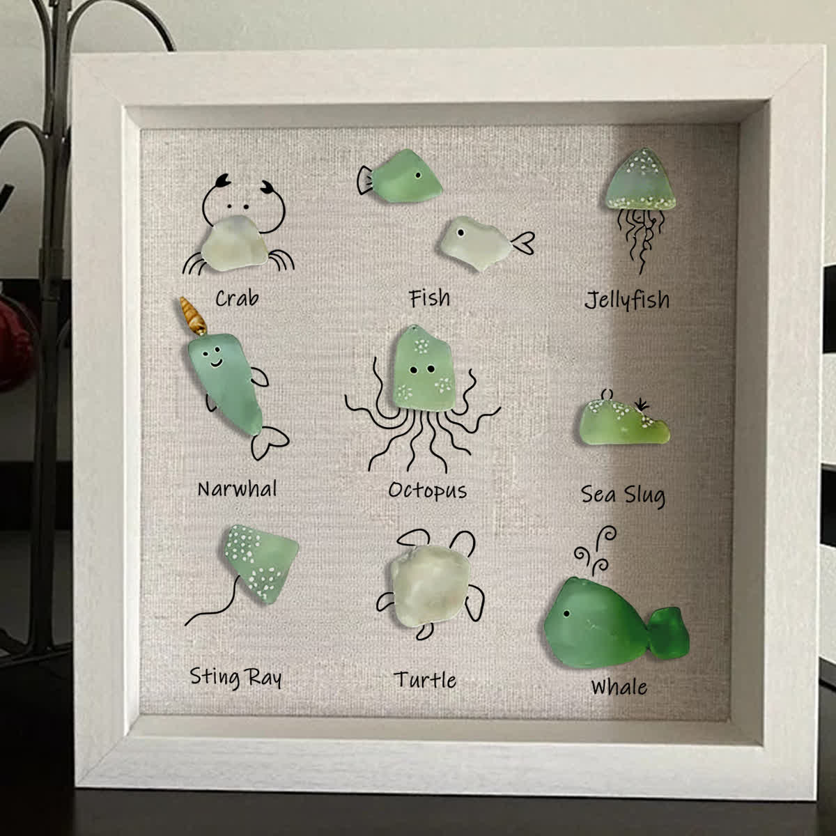 Under The Sea Marine Life Nursery Sea Glass Framed Art - image 7