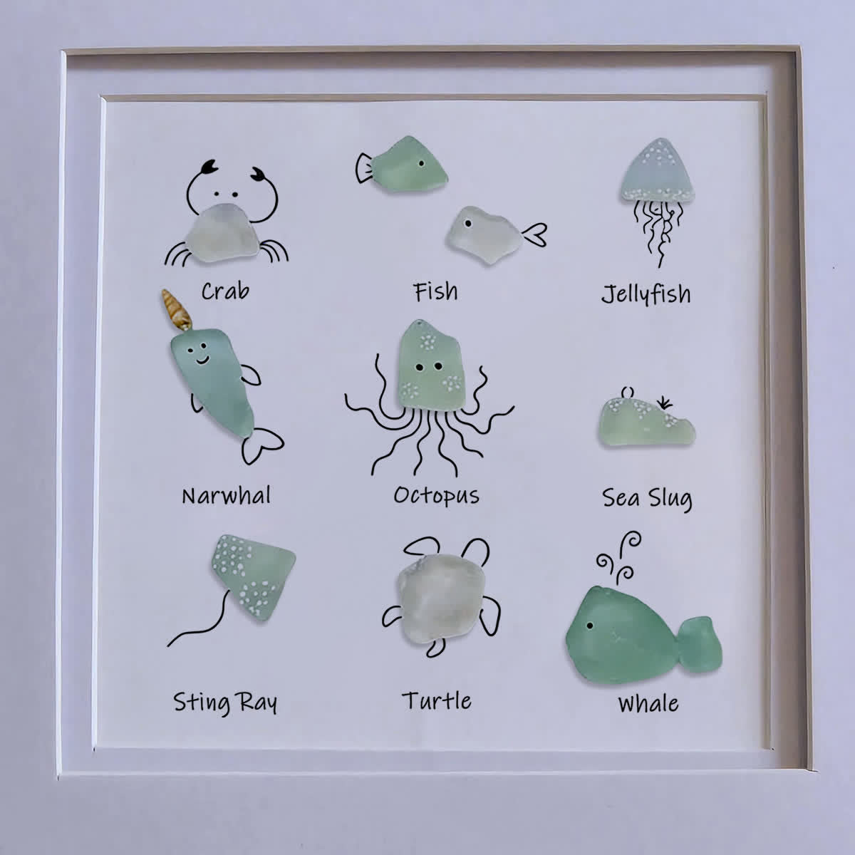 Under The Sea Marine Life Nursery Sea Glass Framed Art - image 8