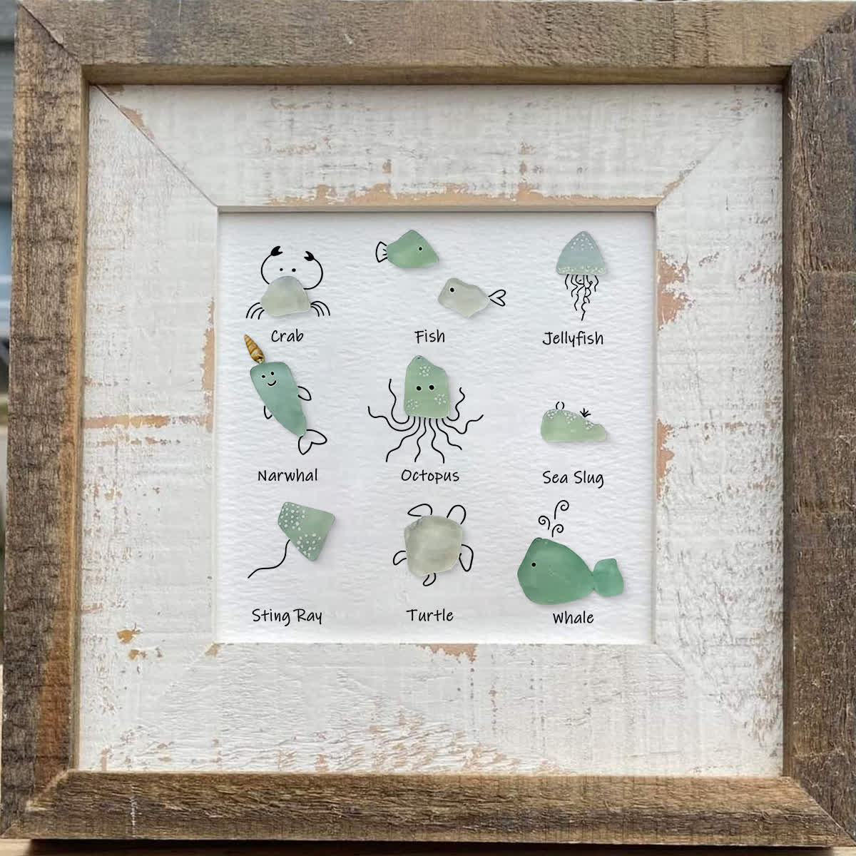 Under The Sea Marine Life Nursery Sea Glass Framed Art - image 6