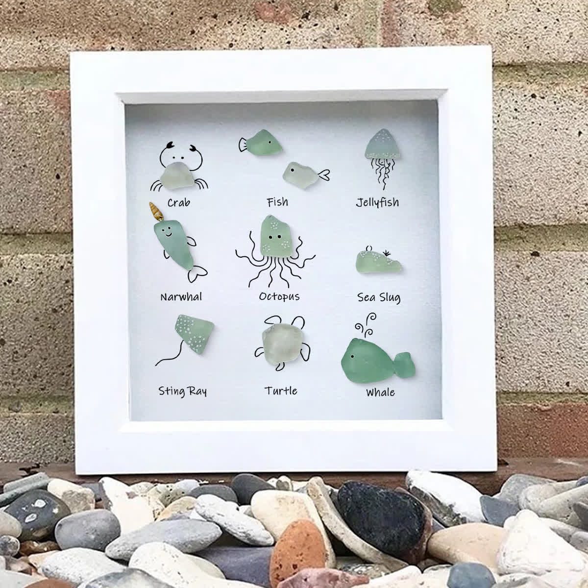 Under The Sea Marine Life Nursery Sea Glass Framed Art - image 5