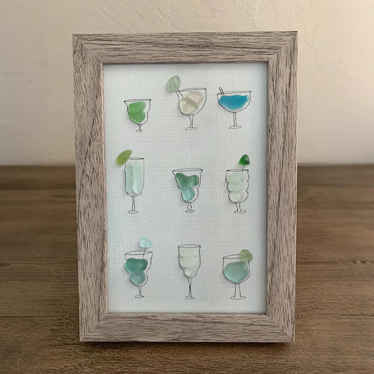Coastal Cocktails Beachy Drink Sea Glass Framed Art - image 7