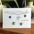 Tide & Turtles South Padre Island Sea Glass Framed Art - Seaglass Card - 6" X 8" - image 1