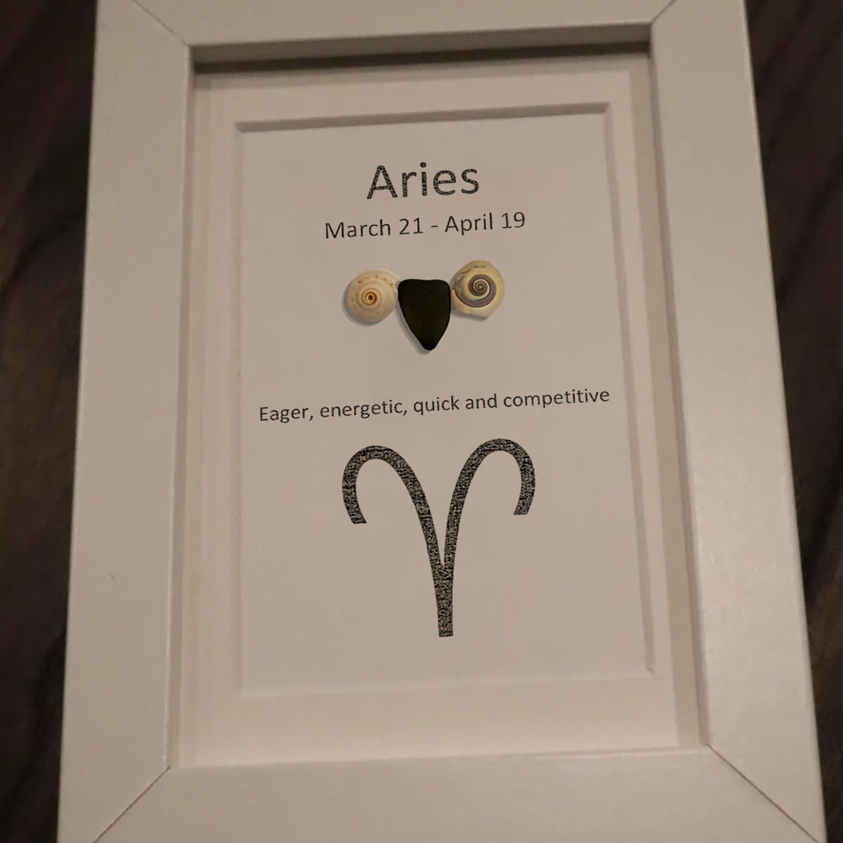 Aries Fire Zodiac Sea Glass Framed Art - image 9