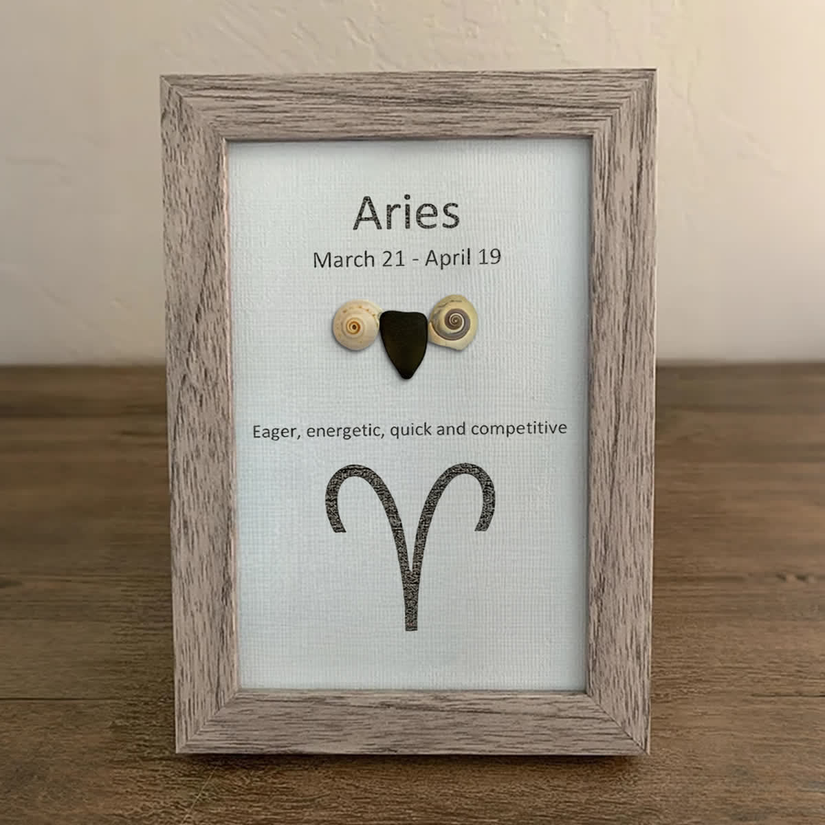 Aries Fire Zodiac Sea Glass Framed Art - image 7