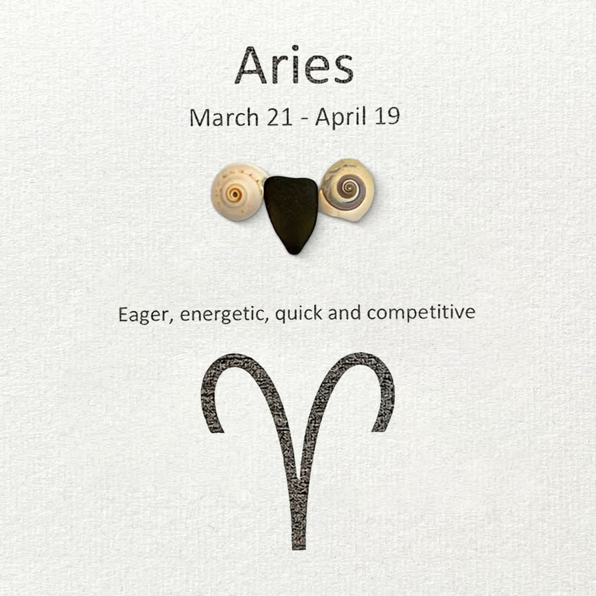Aries Fire Zodiac Sea Glass Framed Art - image 2