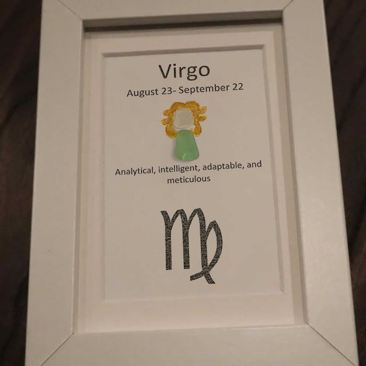 Virgo Essence Zodiac Sea Glass Framed Art - image 9