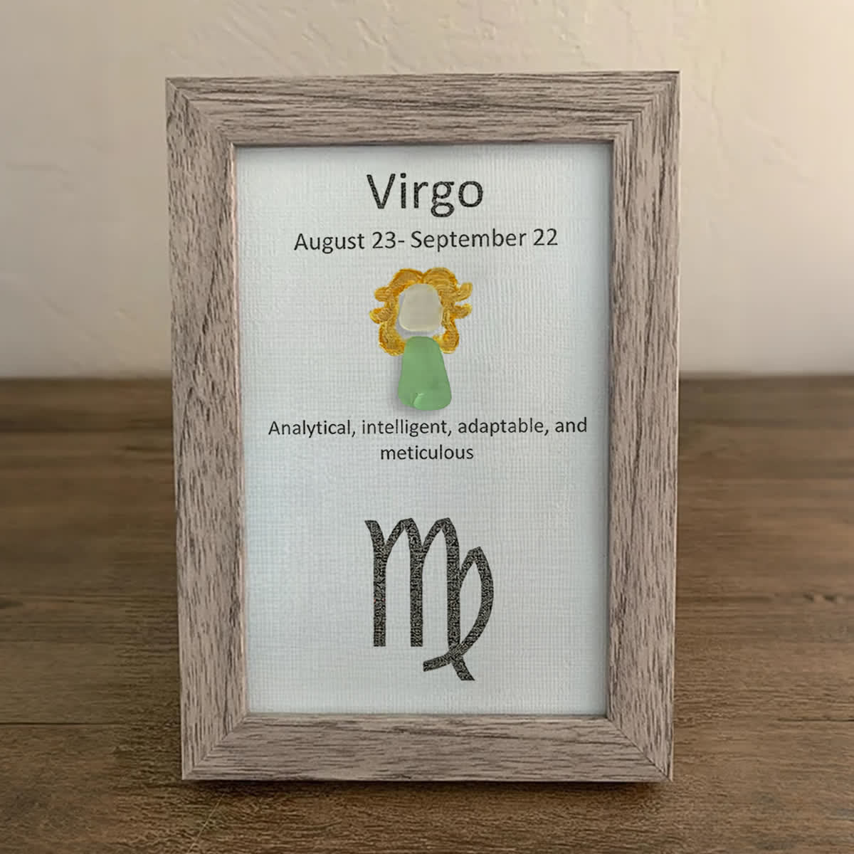 Virgo Essence Zodiac Sea Glass Framed Art - image 7