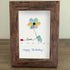 "Love & Blooms" Birthday Bird Sea Glass Framed Art - image 0
