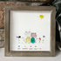 Sunny Companion Cat Sea Glass Framed Art - image 0