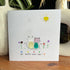 Sunny Companion Cat Sea Glass Framed Art - Seaglass Card - 8" X 8" - image 1