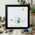 Sunny Companion Cat Sea Glass Framed Art - Black - 8" X 8" - image 11