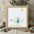 Sunny Companion Cat Sea Glass Framed Art - Oak - 8" X 8" - image 10