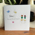 "Sister, Forever Friend" Sea Glass Framed Art - Seaglass Card - 8" X 8" - image 1