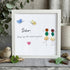 "Sister, Forever Friend" Sea Glass Framed Art - White - 8" X 8" - image 12