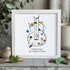 "Without Music, Life Would Be Boring" Sea Glass Framed Art - White - 8" X 8" - image 12