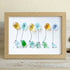 Family Birds & Balloon Sea Glass Framed Art - Oak - 6" X 8" - image 11