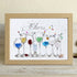 Cocktail Party Sea Glass Framed Art - Oak - 6" X 8" - image 7