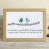 Handmade Friendship Quote With Birds Sea Glass Framed Art - Oak - 6" X 8" - image 7